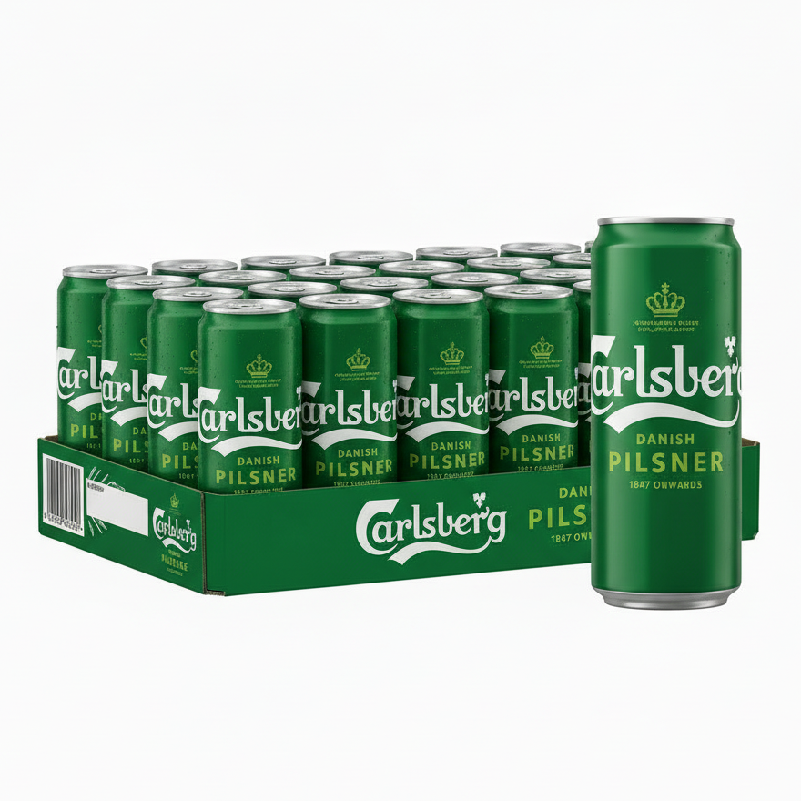 Carlsberg Beer – 320ml (24 Cans/Carton)