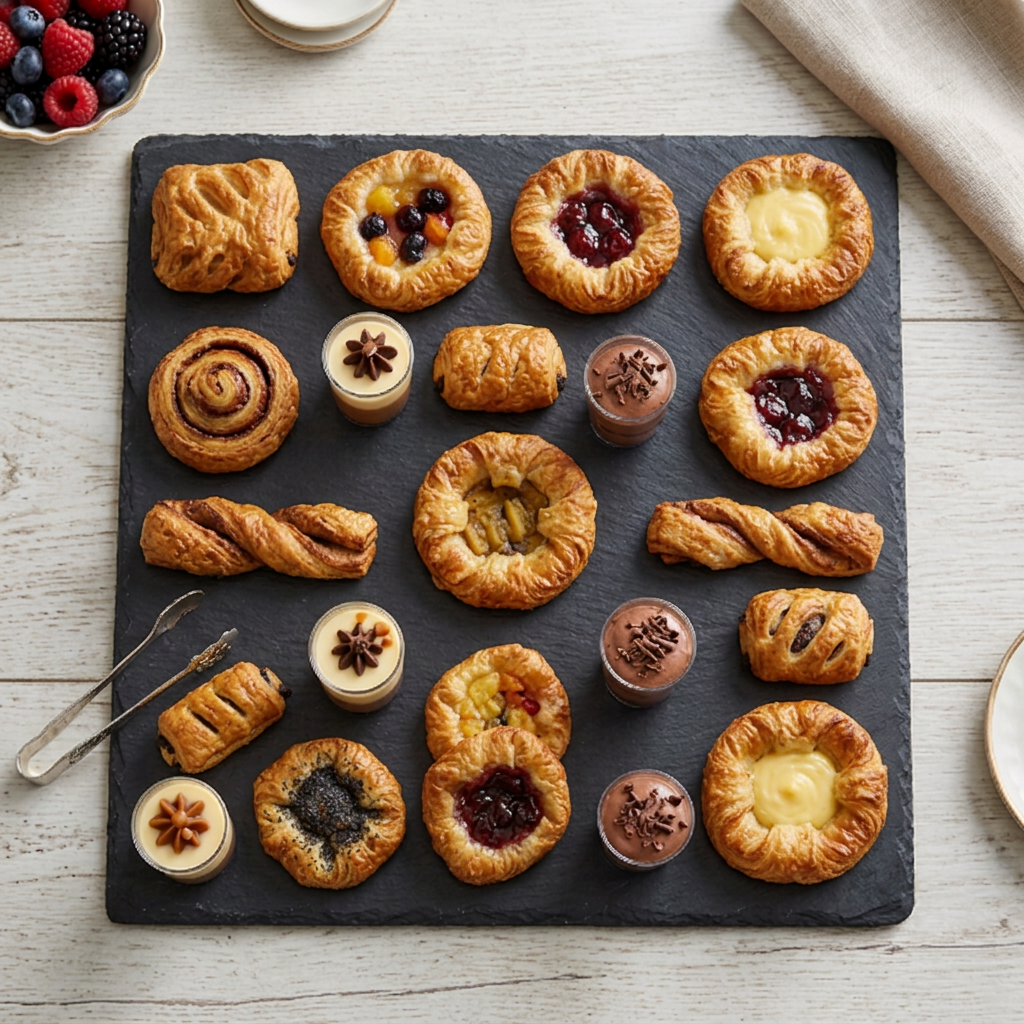 Assorted Danish Pastries (Veg - Contains Eggs, Dairy, Nuts)