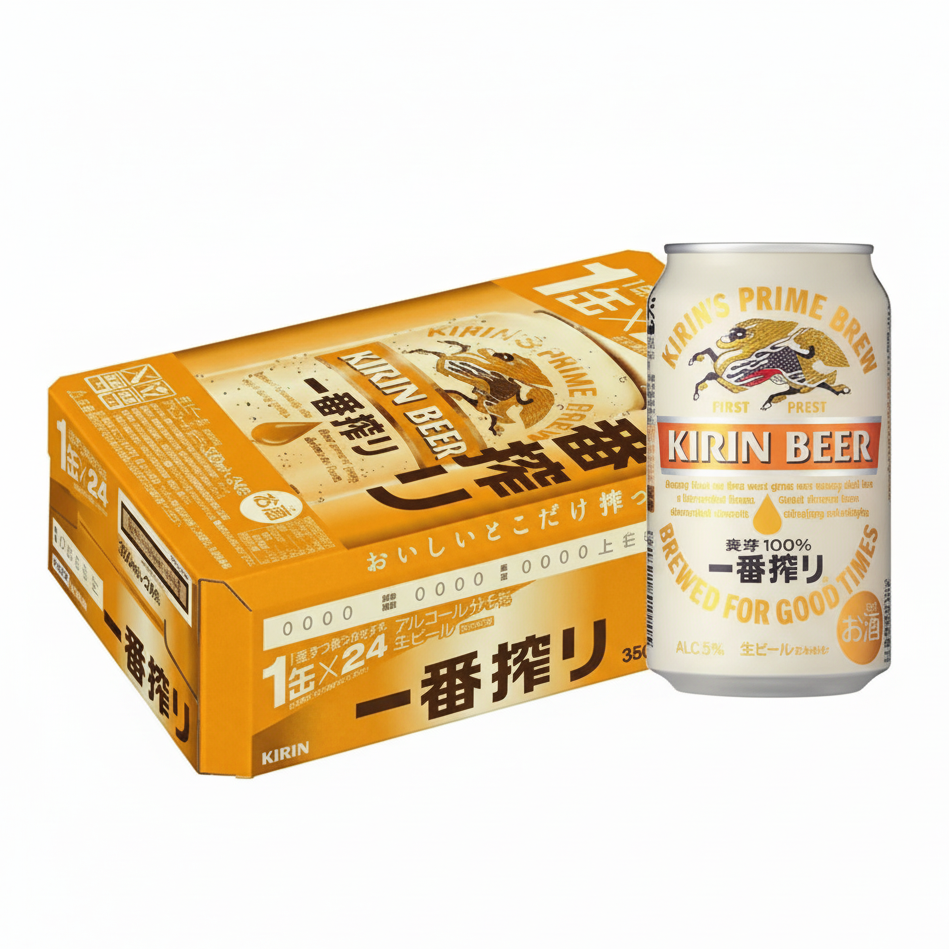 Kirin Ichiban Beer – 350ml (24 Cans/Carton)