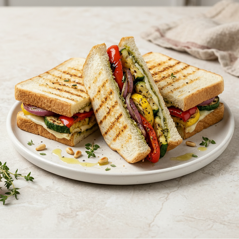 Grilled Summer Veggies Sandwich (Veg)
